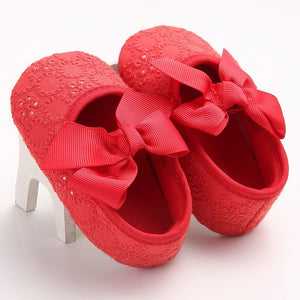 Cute baby shoes first walkers Toddler Infant Baby Girl Boy Flower Bowknot Shoes Crib Shoes Soft Sole Prewalker Black White 0-18M