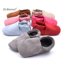 Load image into Gallery viewer, E&amp;Bainel New Baby Moccasins Infant Toddler Suede Leather Shoes Kids Girls Boys Prewalker Anti-slip Soft Sole Shoes First Walkers