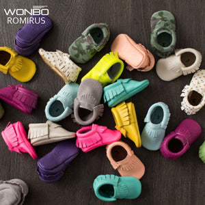 Tassels 26-Color PU Leather Baby Shoes Baby Moccasins Newborn Shoes Soft Infants Crib Shoes Sneakers First Walker