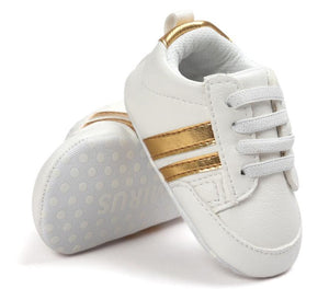 Hot sell baby moccasins infant anti-slip PU Leather first walker sneaker soft soled Newborn Baby sport shoes for 0-18M