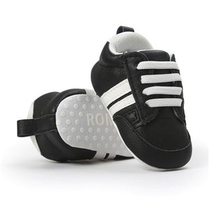 Hot sell baby moccasins infant anti-slip PU Leather first walker sneaker soft soled Newborn Baby sport shoes for 0-18M