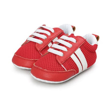 Load image into Gallery viewer, Hot sell baby moccasins infant anti-slip PU Leather first walker sneaker soft soled Newborn Baby sport shoes for 0-18M