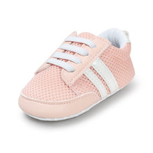 Load image into Gallery viewer, Hot sell baby moccasins infant anti-slip PU Leather first walker sneaker soft soled Newborn Baby sport shoes for 0-18M