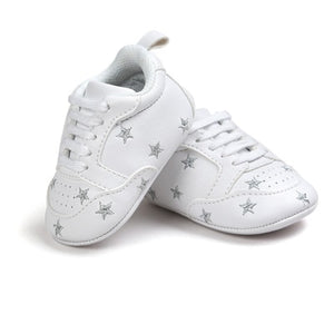 Hot sell baby moccasins infant anti-slip PU Leather first walker sneaker soft soled Newborn Baby sport shoes for 0-18M