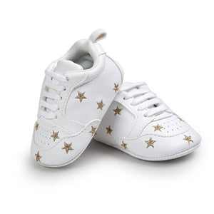 Hot sell baby moccasins infant anti-slip PU Leather first walker sneaker soft soled Newborn Baby sport shoes for 0-18M