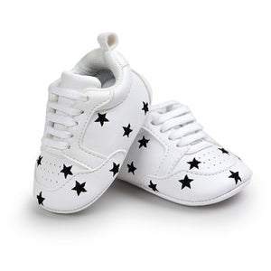 Hot sell baby moccasins infant anti-slip PU Leather first walker sneaker soft soled Newborn Baby sport shoes for 0-18M