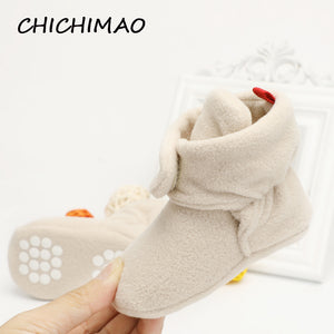 Unisex Baby Newborn Cozie Faux Fleece Bootie Winter Warm Infant Toddler Crib Shoes Classic Floor Boys