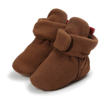 Load image into Gallery viewer, Unisex Baby Newborn Cozie Faux Fleece Bootie Winter Warm Infant Toddler Crib Shoes Classic Floor Boys