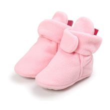 Load image into Gallery viewer, Unisex Baby Newborn Cozie Faux Fleece Bootie Winter Warm Infant Toddler Crib Shoes Classic Floor Boys