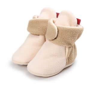 Unisex Baby Newborn Cozie Faux Fleece Bootie Winter Warm Infant Toddler Crib Shoes Classic Floor Boys