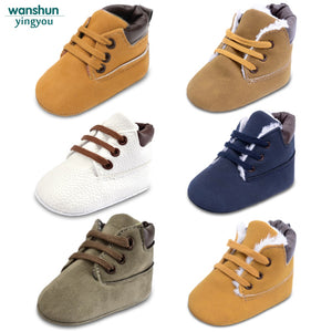 Newborn Baby Boys Classic Handsome First Walkers Shoes Babe Infant Toddler Soft Soled Boots 5 color selection bebes