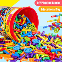 Load image into Gallery viewer, 38-306pcs Educational DIY Water Pipe Building Blocks Assembling Pipeline Tunnel Plastic Blocks Toys for Children Gifts