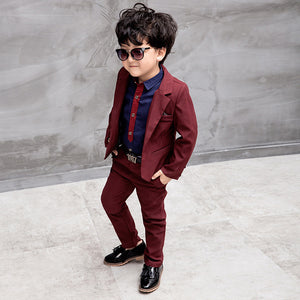 new 3 4 5 6 7 8 9 10 years baby boys' loose-fitting clothing sets kids clothes Cost-effective suit Wedding children 's suit set