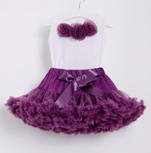 NEW baby tutu set Girls' Baby Clothing chiffon pettiskirt set girls clothing set two pieces baby 1 birthday set