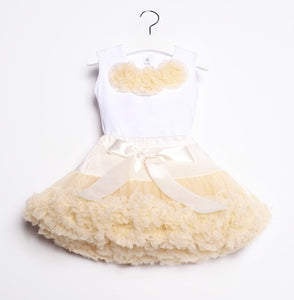 NEW baby tutu set Girls' Baby Clothing chiffon pettiskirt set girls clothing set two pieces baby 1 birthday set