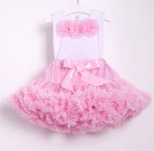 Load image into Gallery viewer, NEW baby tutu set Girls&#39; Baby Clothing chiffon pettiskirt set girls clothing set two pieces baby 1 birthday set