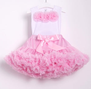 NEW baby tutu set Girls' Baby Clothing chiffon pettiskirt set girls clothing set two pieces baby 1 birthday set