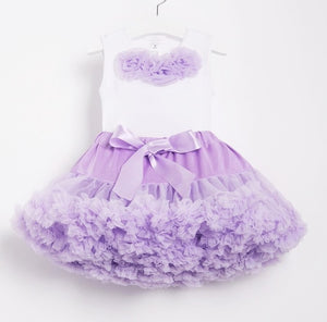 NEW baby tutu set Girls' Baby Clothing chiffon pettiskirt set girls clothing set two pieces baby 1 birthday set