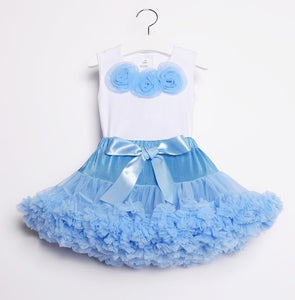 NEW baby tutu set Girls' Baby Clothing chiffon pettiskirt set girls clothing set two pieces baby 1 birthday set