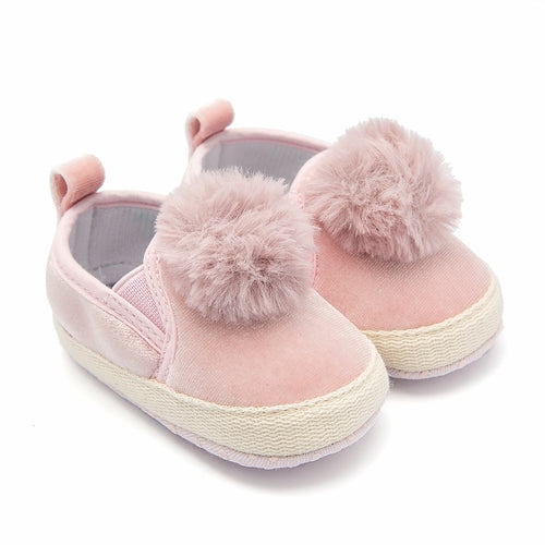 Baby Girl Shoes Pink Flocculus Infant Shoes Slip-on First Walkers Crib Shoes Toddler Loafers Baby Booties Sapatos Infantil Menin