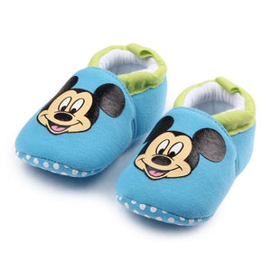 Romirus Autumn Baby Cotton Prewalker Soft Bottom Anti Slip baby shoes Infant Toddler Cartoon Mickey Mouse Shoes