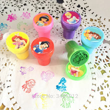 Load image into Gallery viewer, 6pcs/bag Rubber Self Inking Stamps Educational Toy Cartoon Princess Stamps Children Hobby School Art Tool of Party Toys Set