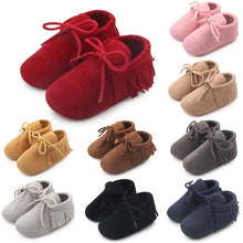 Load image into Gallery viewer, Baby Girl Shoes Boy Girl Soft Moccs Fringe Soft Soled Footwear Shallow Newborn Baby Moccasins for Autumn Spring Baby shoes Girls