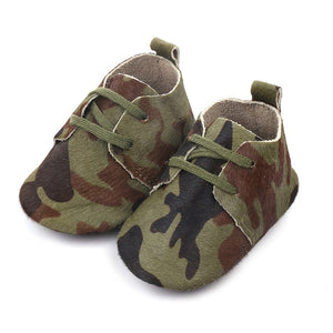 Genuine Leather Baby shoes Leopard print Baby moccasins Horse hair Boys First walkers Lace Baby Girls Soft shoes