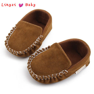 Newborn Baby Boy Girl Shoes First Walkers Baby Moccasin Shoes PU Leather Prewalkers for Kids Crib Shoes