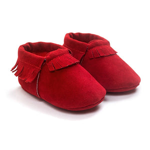 2019 PU Suede Leather Newborn Baby Moccasins Shoes Soft Soled Non-slip Crib First Walker