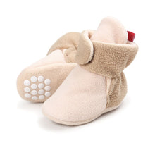 Load image into Gallery viewer, Winter Newborn Walking Shoes For Baby Boy Warm Wool Floor Booties Non-Slip Unisex Toddler Crib Shoes Infant First Walkers