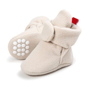 Winter Newborn Walking Shoes For Baby Boy Warm Wool Floor Booties Non-Slip Unisex Toddler Crib Shoes Infant First Walkers