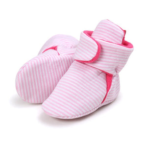 Winter Newborn Walking Shoes For Baby Boy Warm Wool Floor Booties Non-Slip Unisex Toddler Crib Shoes Infant First Walkers