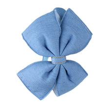 Load image into Gallery viewer, Girls&#39; Denim Baby Hairband Solid Pinwheel Flat BabyBow Headbands  Baby Clothing Kids Jeans Hairband Fashionable Hair Accessories