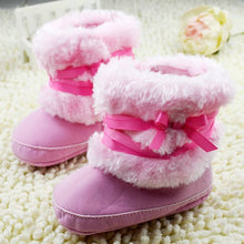 Load image into Gallery viewer, Winter Warm First Walker Baby Girl Toddler Boots With Butterfly-knot Anti-slip Shoes New