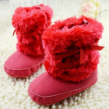 Load image into Gallery viewer, Winter Warm First Walker Baby Girl Toddler Boots With Butterfly-knot Anti-slip Shoes New