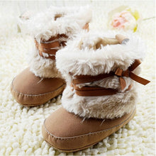 Load image into Gallery viewer, Winter Warm First Walker Baby Girl Toddler Boots With Butterfly-knot Anti-slip Shoes New