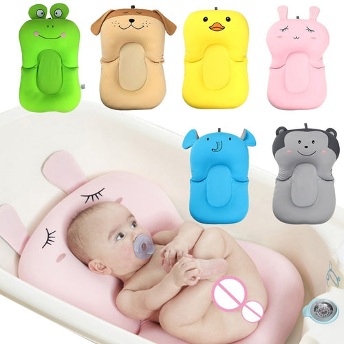 Portable Baby Shower Air Cushion Bed Babies Infant Baby Bath Pad Non-Slip Bathtub Mat Newborn Baby Safety Security Bath Seat