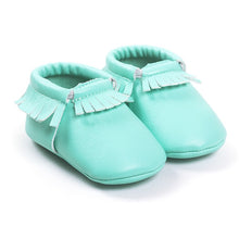 Load image into Gallery viewer, Tassels 26-Color PU Leather Baby Shoes Baby Moccasins Newborn Shoes Soft Infants Crib Shoes Sneakers First Walker