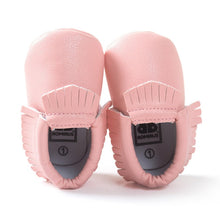 Load image into Gallery viewer, Tassels 26-Color PU Leather Baby Shoes Baby Moccasins Newborn Shoes Soft Infants Crib Shoes Sneakers First Walker