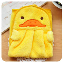 Load image into Gallery viewer, Baby Nursery Hand Towel baby bath towels Toddler Soft Plush Cartoon Animal Wipe Hanging Bathing Towel For Children Bathroom