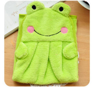 Baby Nursery Hand Towel baby bath towels Toddler Soft Plush Cartoon Animal Wipe Hanging Bathing Towel For Children Bathroom