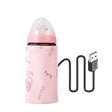 Load image into Gallery viewer, Pink Blue USB Milk Warmer Travel Stroller Infant Feeding Bottle Heated Cover Insulated Bag Baby Nursing Thermostat Food Heater