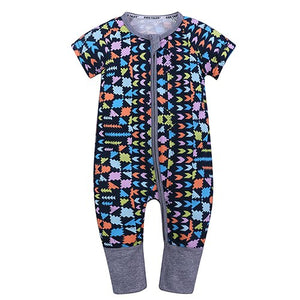 SR398 Summer brands Newborn Baby Rompers Short Sleeve Cotton Floral Jumpsuits Baby Infant Baby Clothes For Girls  Boys' Clothing