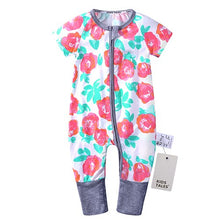 Load image into Gallery viewer, SR398 Summer brands Newborn Baby Rompers Short Sleeve Cotton Floral Jumpsuits Baby Infant Baby Clothes For Girls  Boys&#39; Clothing