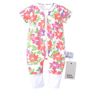 SR398 Summer brands Newborn Baby Rompers Short Sleeve Cotton Floral Jumpsuits Baby Infant Baby Clothes For Girls  Boys' Clothing