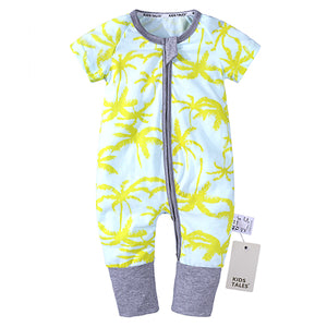 SR398 Summer brands Newborn Baby Rompers Short Sleeve Cotton Floral Jumpsuits Baby Infant Baby Clothes For Girls  Boys' Clothing