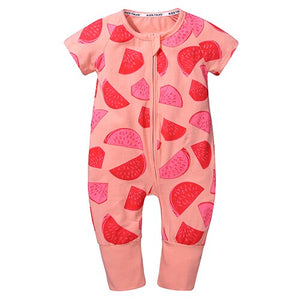 SR398 Summer brands Newborn Baby Rompers Short Sleeve Cotton Floral Jumpsuits Baby Infant Baby Clothes For Girls  Boys' Clothing