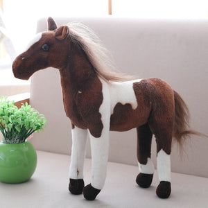 30-90cm 4 Styles Simulation Horse Plush Toy Stuffed Lifelike Animal Doll Baby Kids Gift Home Shop Decor Triver High Quality Toy