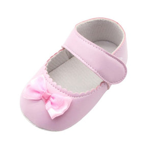 Stylish Newborn Spring Soft Bottom Non-Slip PU Casual Pre-walking Shoes Cute Baby Girls Princess Shoes 2019 Newly Baby Shoes